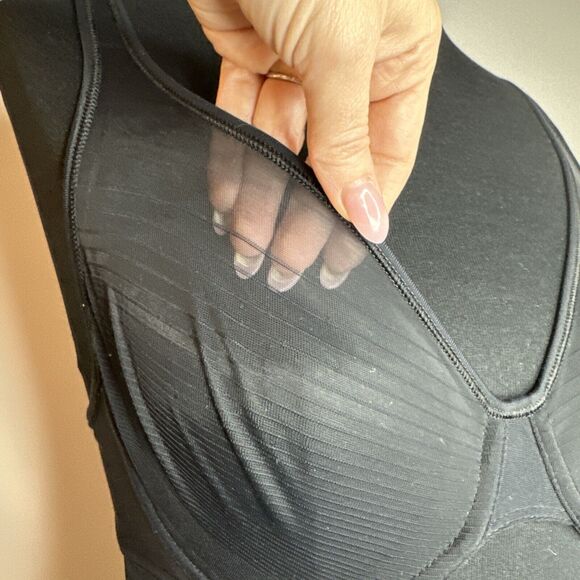 Vintage Warners Pure Electricity Sheer Black Unlined Underwire Bra Size 34C - Picture 4 of 10